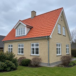 Nyt rødt tegltag efter skift